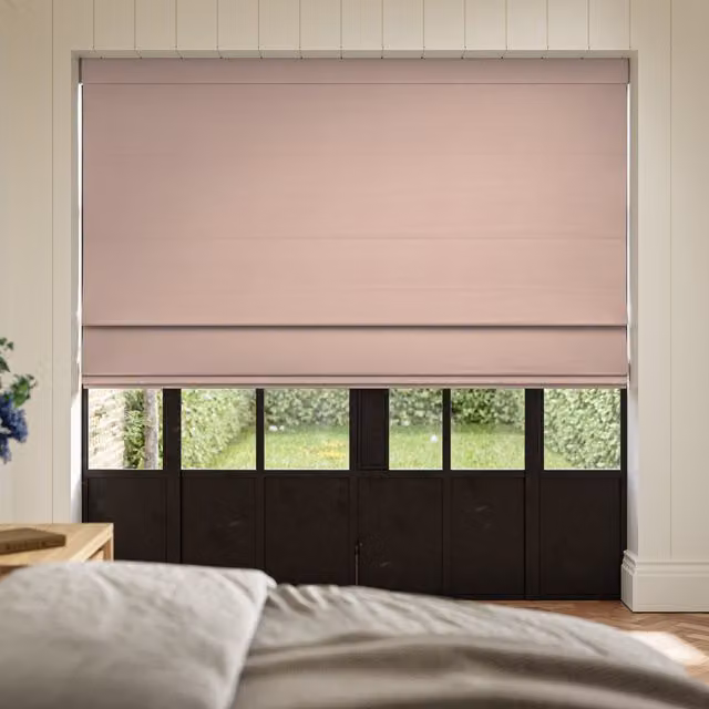 Ante Decor Fortress No Joins Dimout Made To Measure Roman Blind in Blush Pink