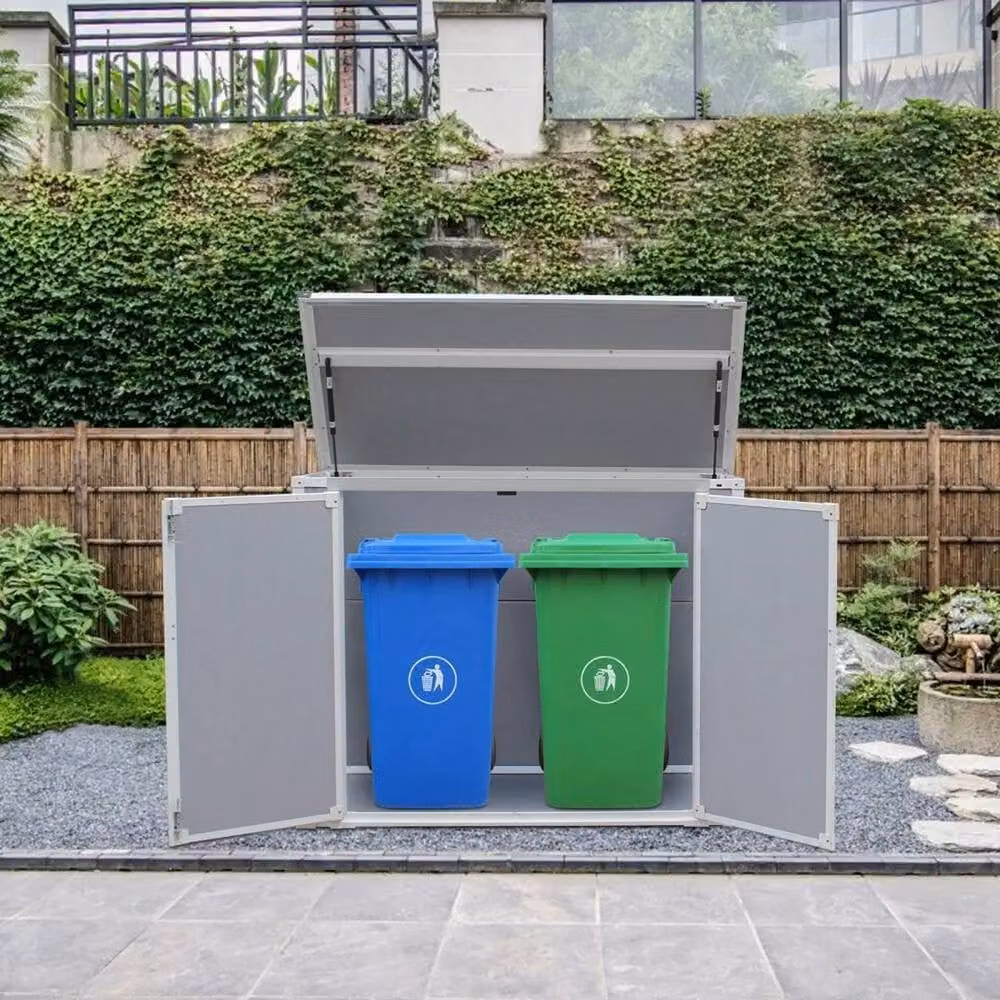 SPETLEK Plastic Garden Storage Shed with Pent Roof, Grey – 1