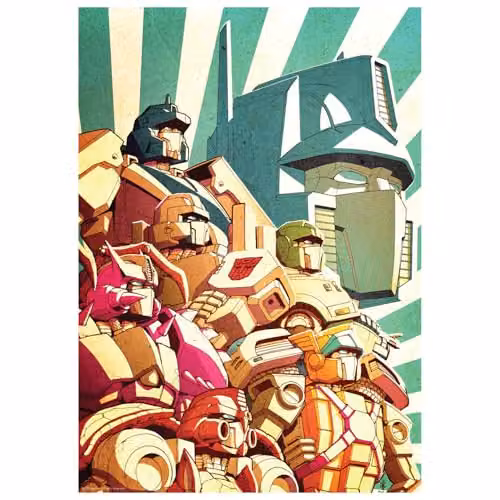 FaNaTtik Transformers Optimus Prime Limited Edition A3 Art Print, Multicolour Retro G1 Graphic Poster – 3
