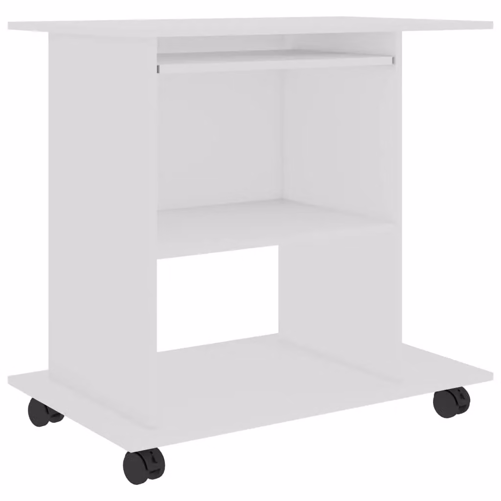 Berkfield Home Modern White Computer Desk W: 80 cm, D: 50 cm, H: 75 cm – 2