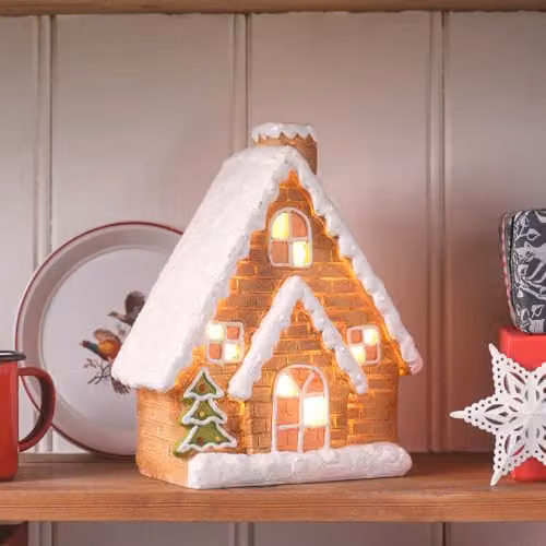 Lights4fun Gingerbread House and Multicolour Fairy Lights Bundle – 2