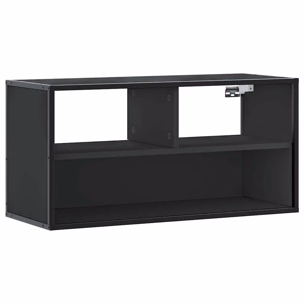 Berkfield Home Industrial TV Cabinet in Black, W/D/H: 80 x 31 x 39.5 cm – 2