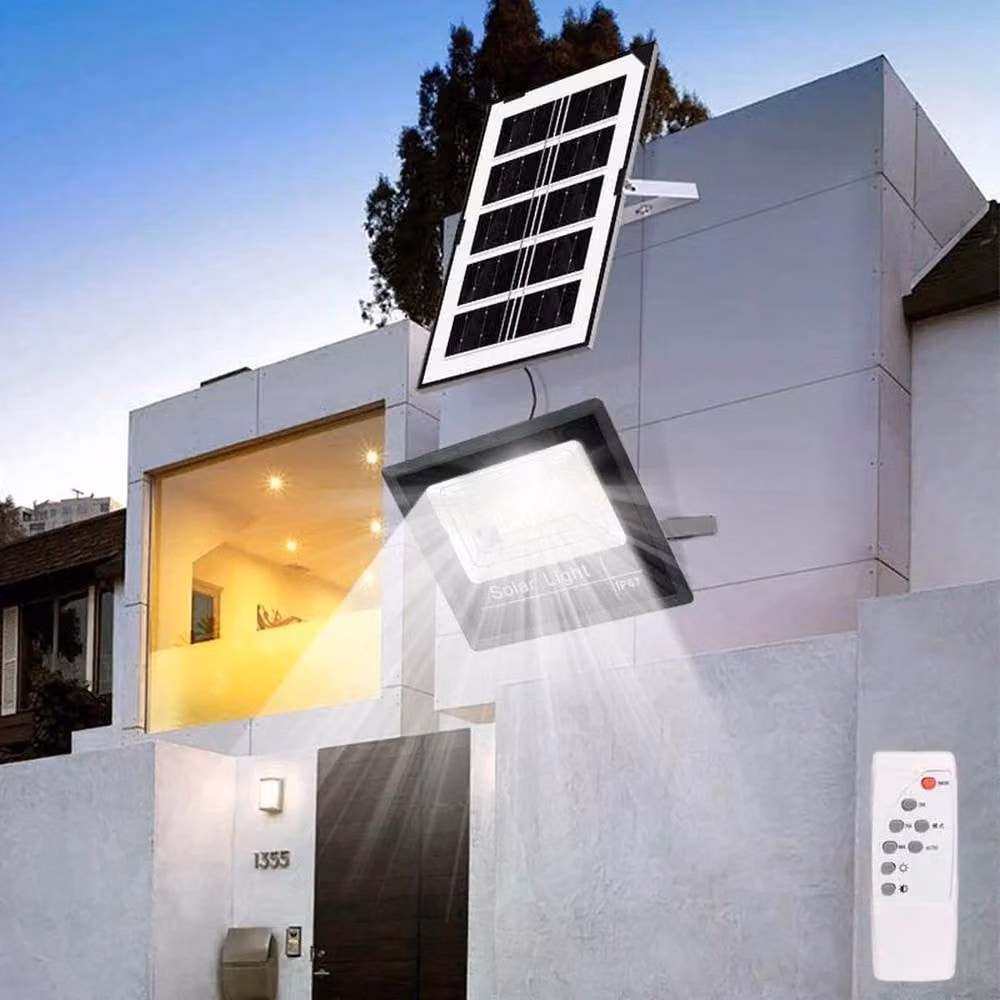 NESTLUNE 500W 170LED Solar Street Floodlight with Remote Control in Black – 5