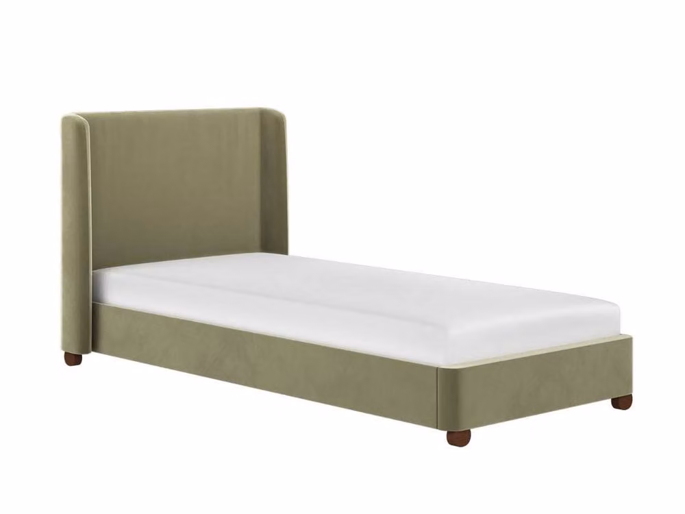 Flair Alma Single Winged Headboard Bed in Green – 3