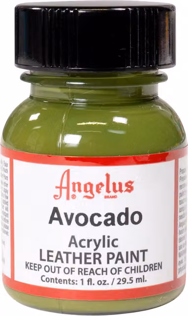 Angelus Acrylic Leather Paint in Avocado Green, 29.57 ml