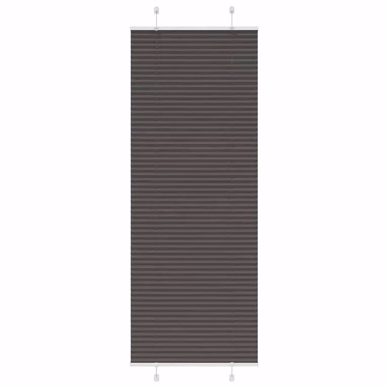 Berkfield Home Black Single Pleat Polyester Fabric Blind W: 70 cm, H: 200 cm