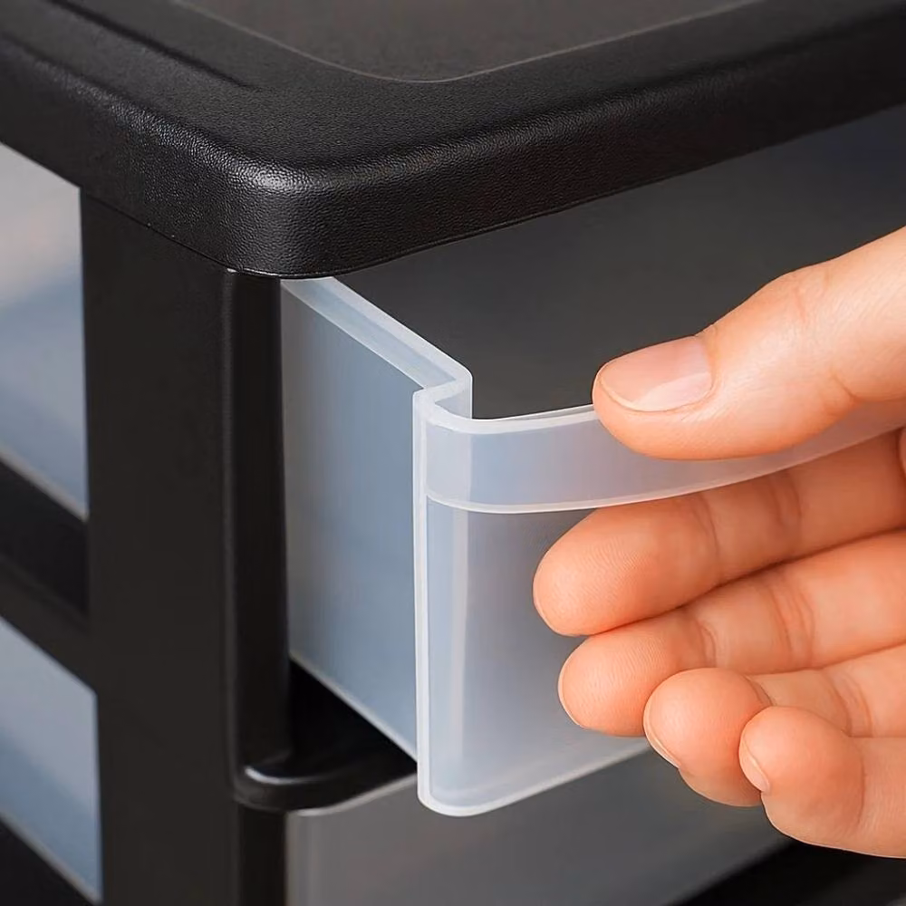 Kelvenix A4 3 Drawer Plastic Storage Unit in Black, W/D/H: 35.0 x 38.0 x 28.0 cm – 5