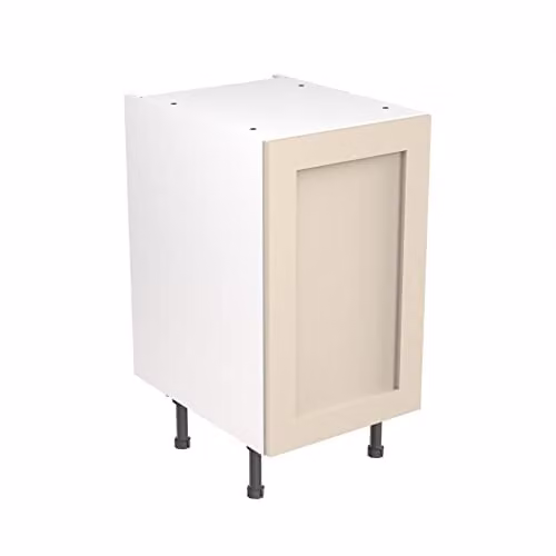 Kitchen Kit Shaker Door Flatpack Base Cabinet in Cashmere Matt, W/D/H: 45 x 45 x 87 cm
