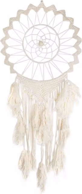 Myga Aspen Handmade White Boho Dreamcatcher