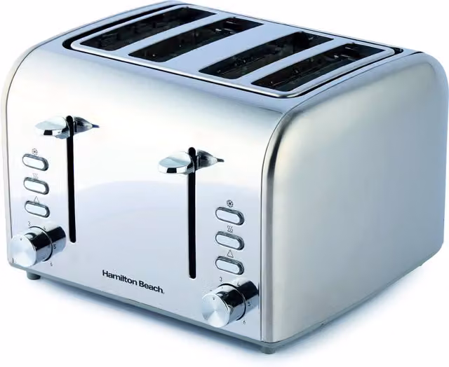 Hamilton Beach 4 Slice Toaster in Silver Stainless Steel