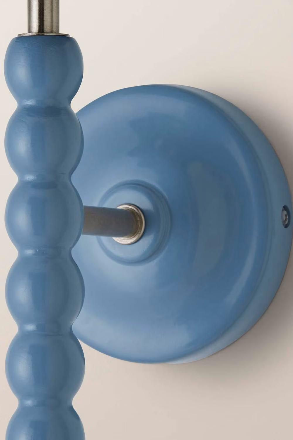 ValueLights Bobbins Blue Wall Light with Navy Fabric Shade and Bulb – 4