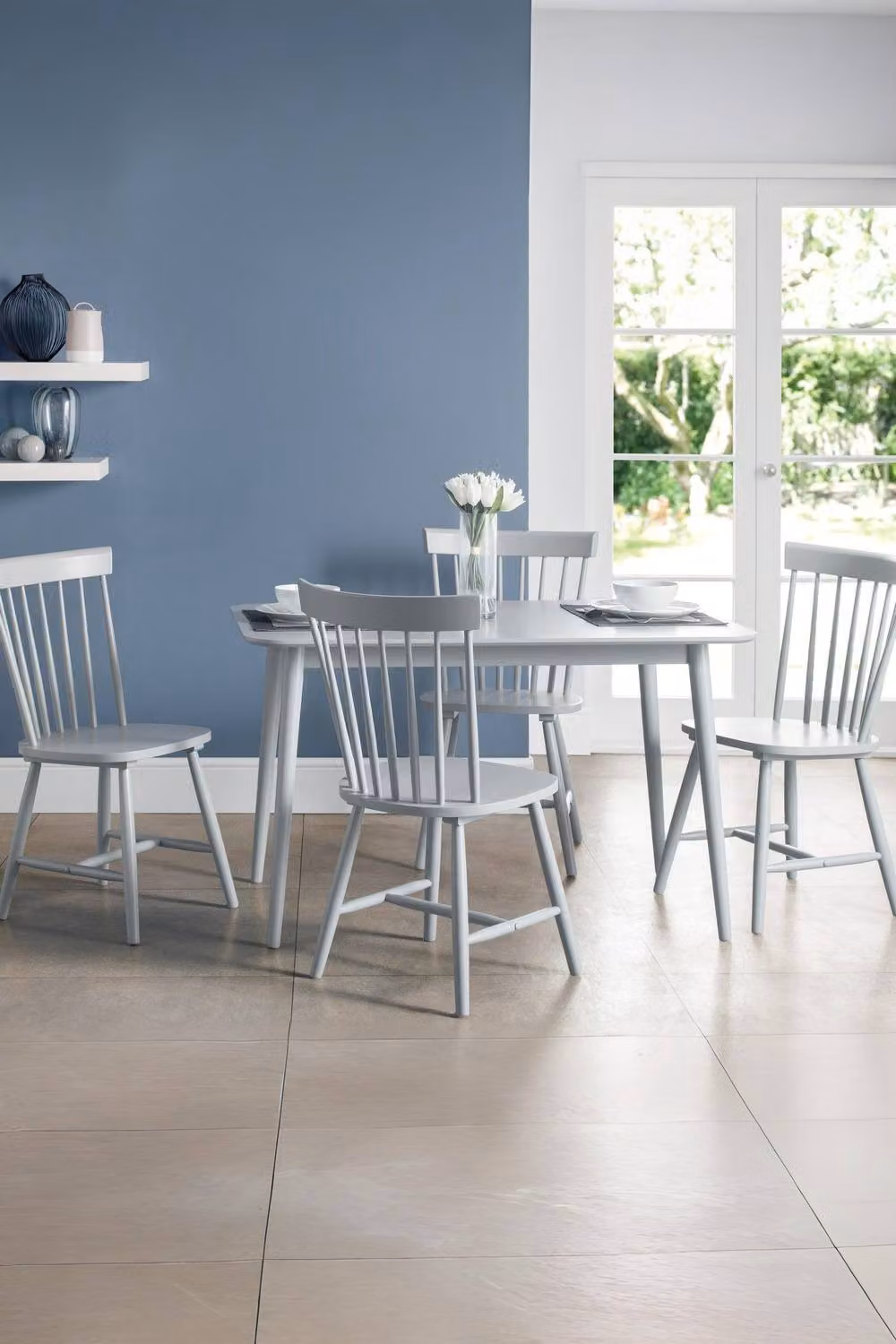 Julian Bowen Torino Spindle Back Dining Chairs, Set of 4, Grey – 3