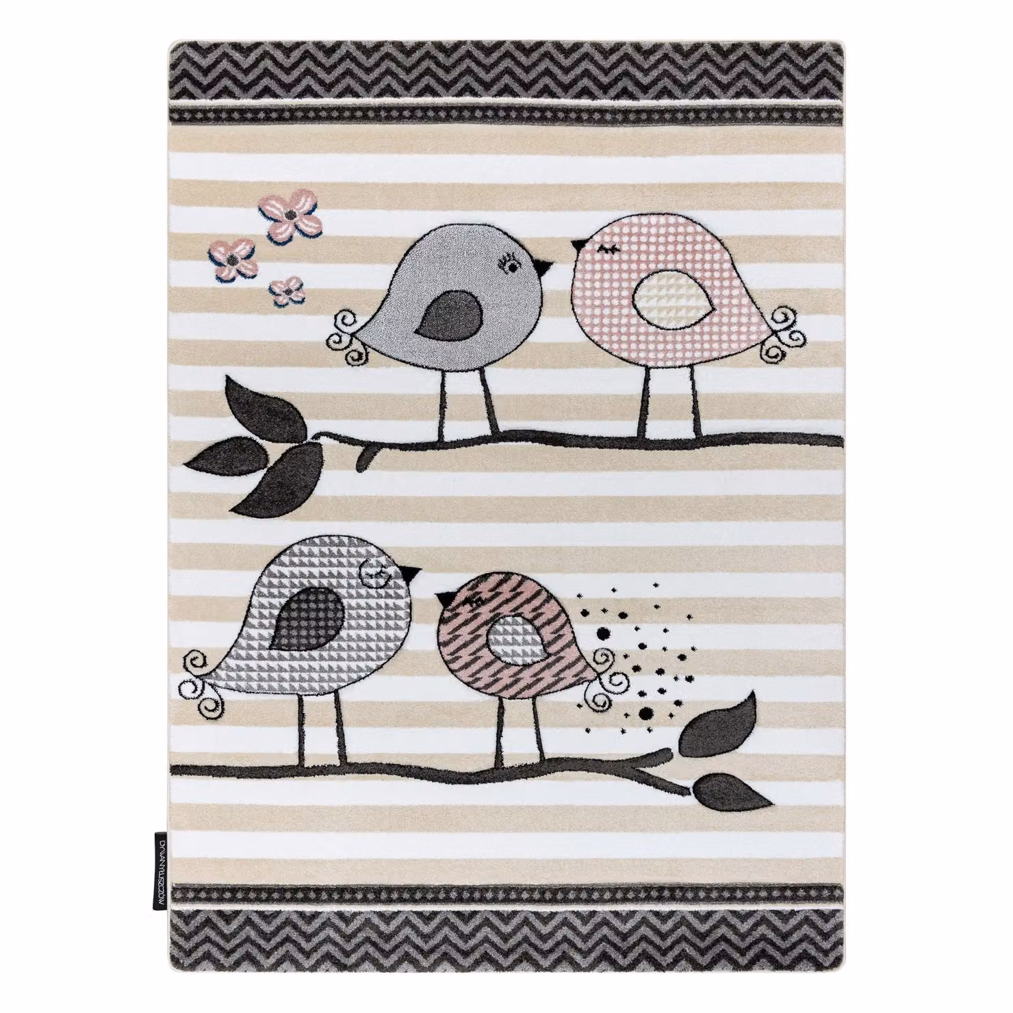 RugsX Petit Rectangular Polypropylene Rug in Yellow and Multicolour, W: 120 cm, L: 170 cm – 2