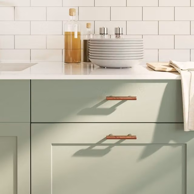 Berkfield Home 10 Pack Bronze Brushed Stainless Steel Bar Cabinet Handles in Brown, 64 mm