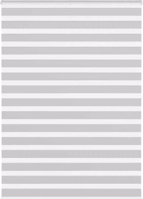 Berkfield Home Zebra Day and Night Blind in Grey Polyester, W: 155 cm, H: 200 cm