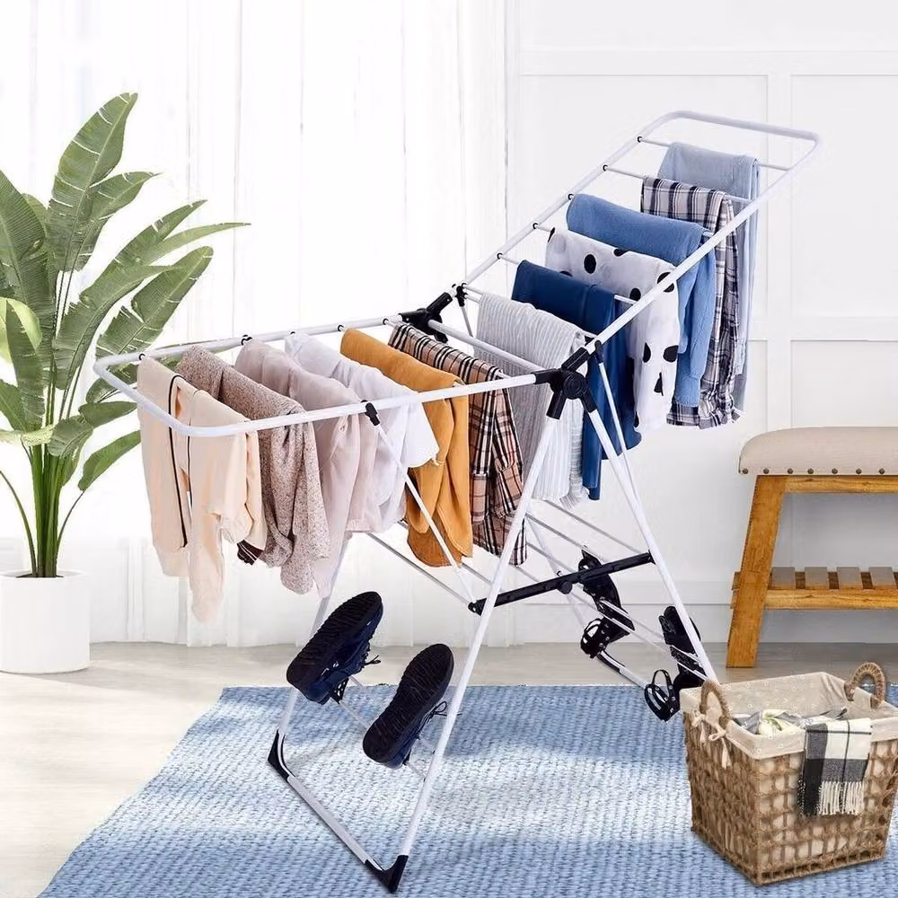 Kelvenix Foldable Clothes Drying Rack in White – 2
