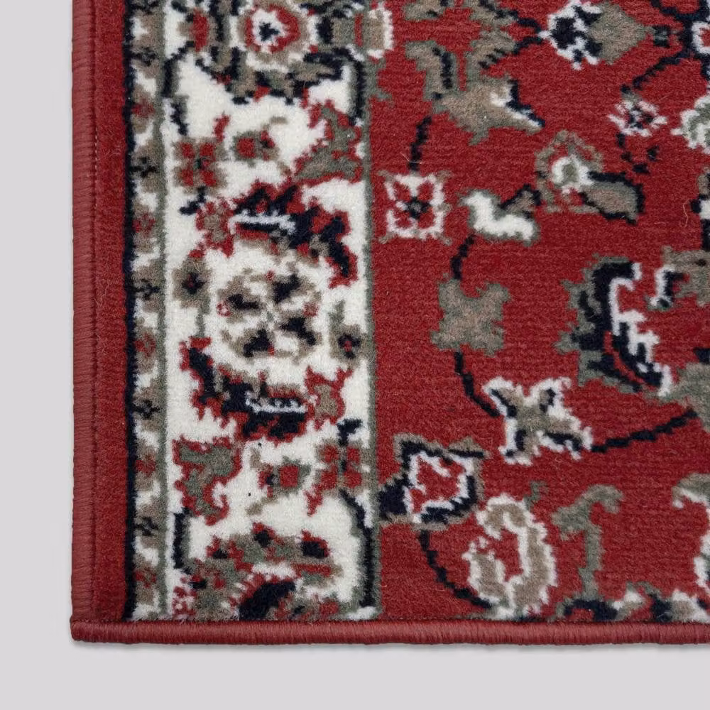 runrug Traditional Stair Runner Carpet in Red, W: 80 cm, L: 450 cm – 3
