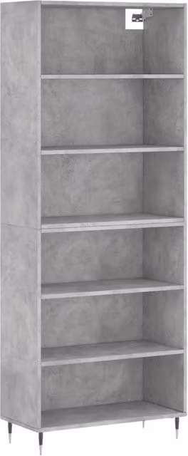 Berkfield Home Modern Highboard in Concrete Grey, W/D/H: 69.5 x 32.5 x 180 cm