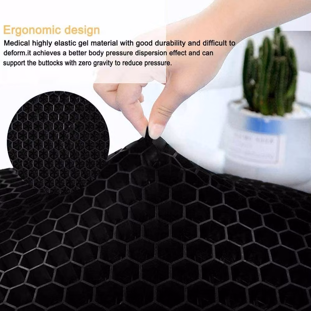 NESTLUNE Orthopedic Cooling Gel Seat Cushion Pad in Black, W: 190 cm, D: 100 cm – 2