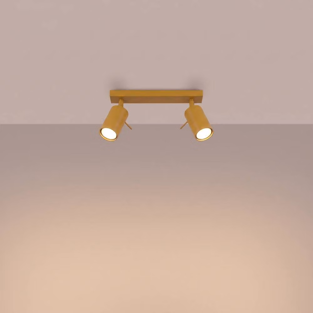 Sollux Lighting Modern Yellow Ring Ceiling Lamp with 2 Lights, W/D/H: 30 x 16 x 6 cm – 2
