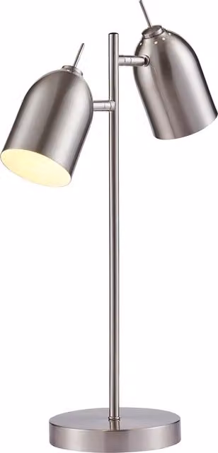 Mason Lighting Versanora Chrome Table Lamp with 2 Grey Spotlights