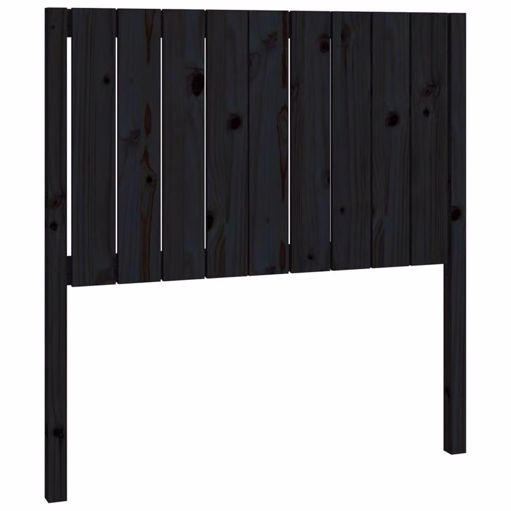 Berkfield Home Beautiful Bed Headboard in Black Solid Pine Wood, W/D/H: 95.5 x 4 x 100 cm – 2