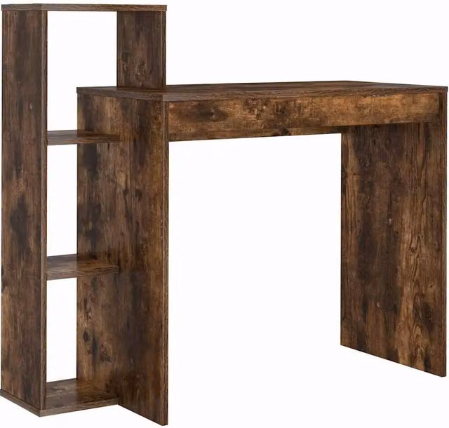 Berkfield Home Smoked Oak Writing Desk in Brown – 1