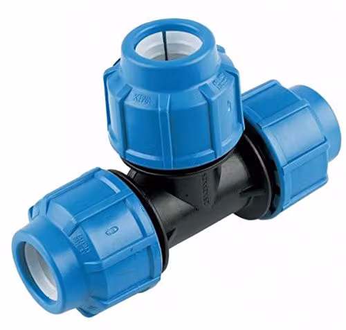 FloPlast Plastic Equal Tee 25mm in Black and Blue