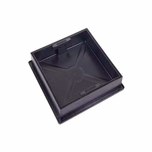 Clark Drain CD300SR Square to Round Recessed Cover and Frame in Black – 1