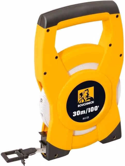 Roughneck Open Long Tape Measure in Yellow and Multicolour
