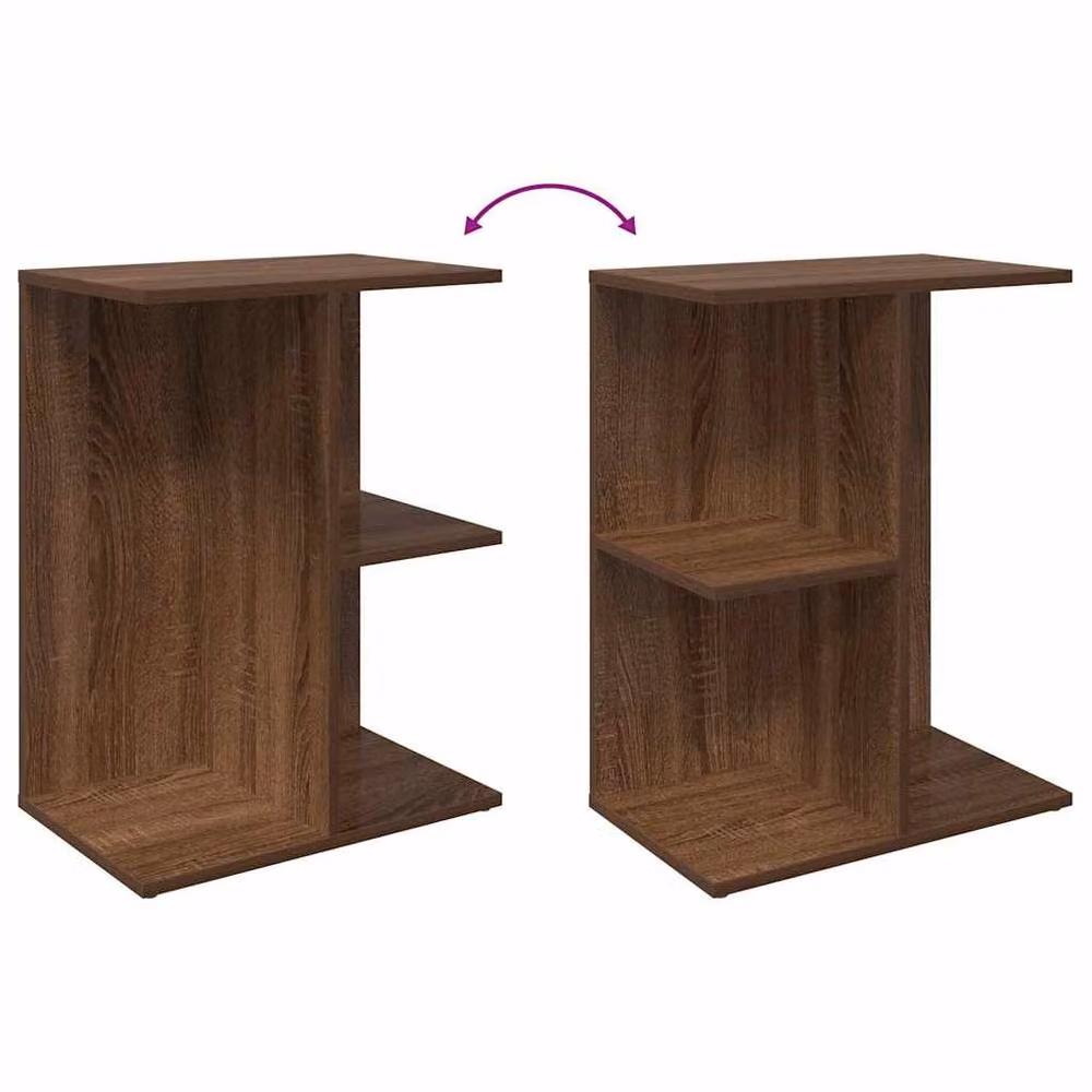 Berkfield Home Bedside Table in Brown Oak, W: 46.5 cm, D: 29 cm, H: 61 cm – 5