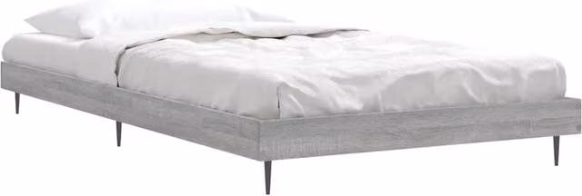 Berkfield Home Sonoma Durable Bed Frame in Grey, W/D/H: 90 x 20 x 203 cm
