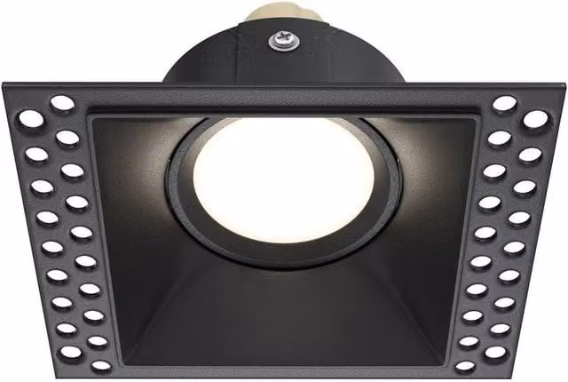 Netlighting Dot Square Trimless Recessed Downlight in Black with 1xGU10 Socket