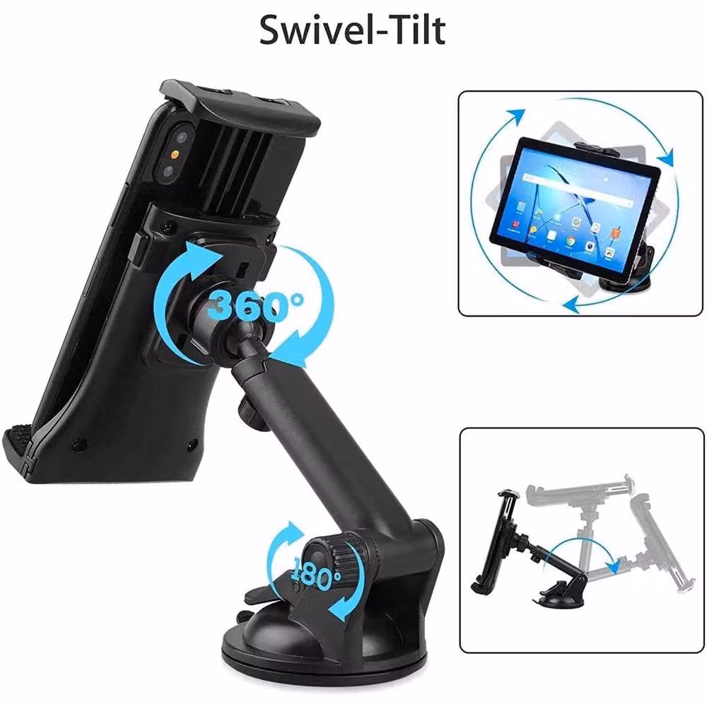 NESTLUNE Universal Car Tablet and Phone Holder for Dashboard or Windscreen, Black – 5