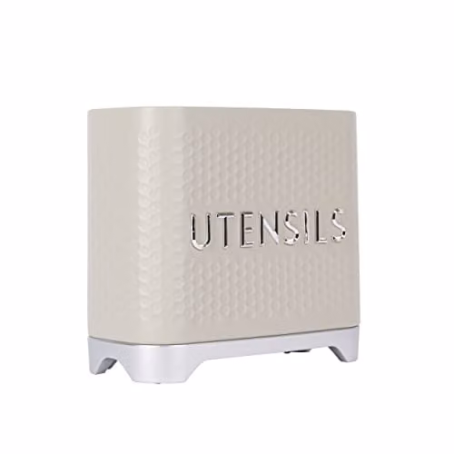KitchenCraft Lovello Metal Kitchen Utensil Holder in Beige, W/D/H: 19 x 9 x 18 cm – 1