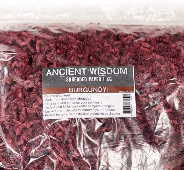 SizzlePak Burgundy Shredded Paper Luxury Packaging Material