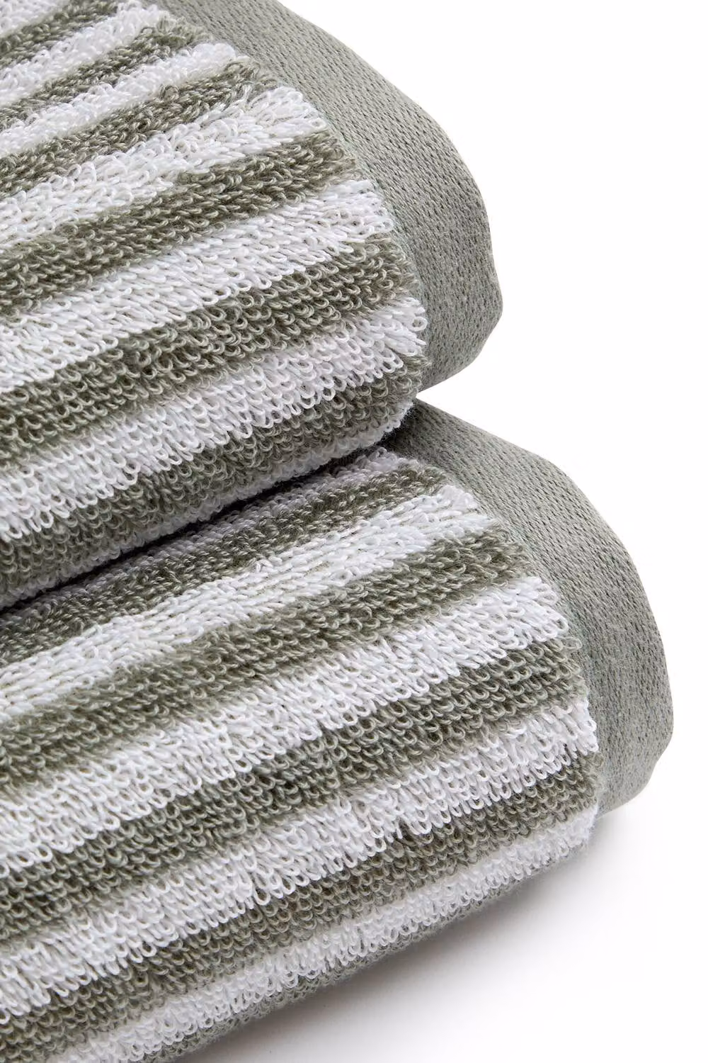 Christy Portobello Stripe Coastal Inspired Green Striped Terry Towels – 3