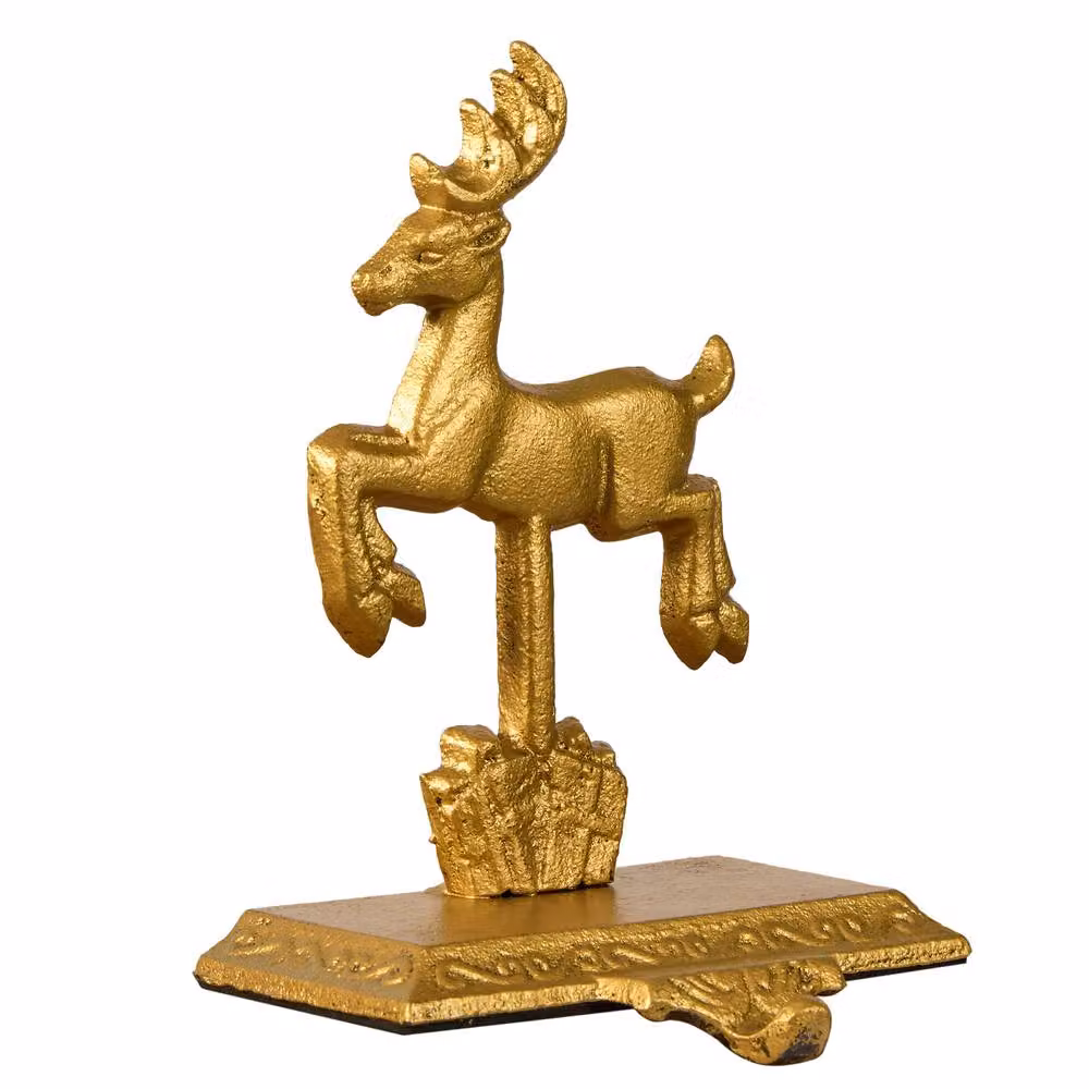 Dibor Set of 4 Gold Santa's Sleigh Christmas Stocking Holders – 2