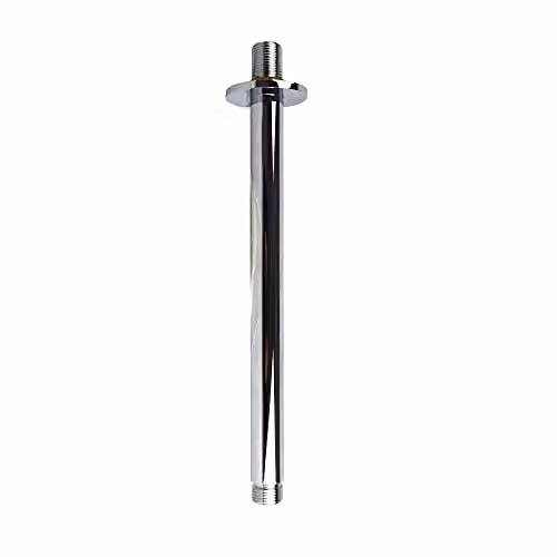 Nes Home Silver Brass Ceiling Mounted Round Shower Arm, Diameter: 25 cm, Connection: 40 mm