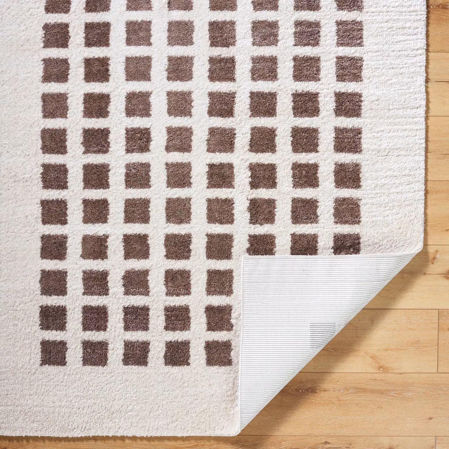 Livabliss Fossay Shag Washable Modern High Pile Rug in Dark Brown, W: 200 cm, D: 275 cm – 3