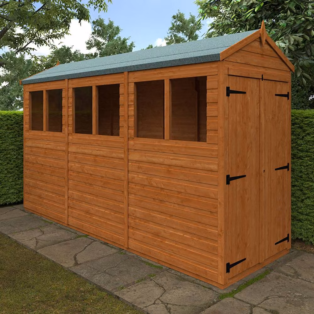 Buttercup Farm Flex Apex Double Door 12mm Wood Chicken Coop in Burnt Orange, W: 115 cm, H: 209 cm, L: 353.8 cm – 2