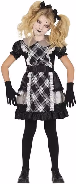 Fiestas Guirca Girls Porcelain Doll Costume in Black
