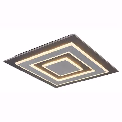 Netlighting Globo Lighting LED Ceiling Panel Light in Grey, 40 W, 840 lm, Warm White, W/D/H: 48 x 48 x 5.2 cm – 1