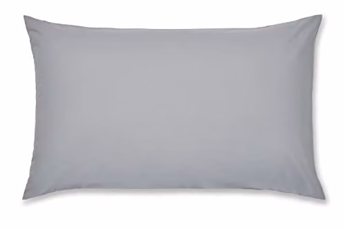 Catherine Lansfield Grey Percale Standard Pillowcase Pair, W/H: 50 x 75 cm