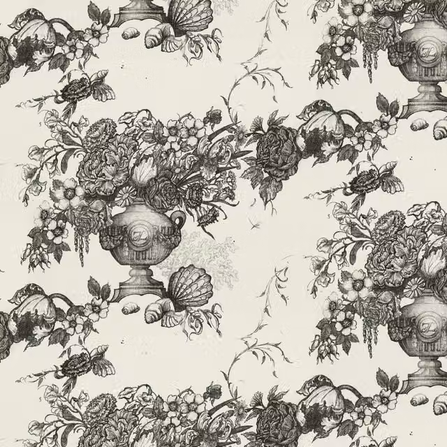 HOUSE Llewelyn-Bowen Vacannes Fabric Mortar in Ivory