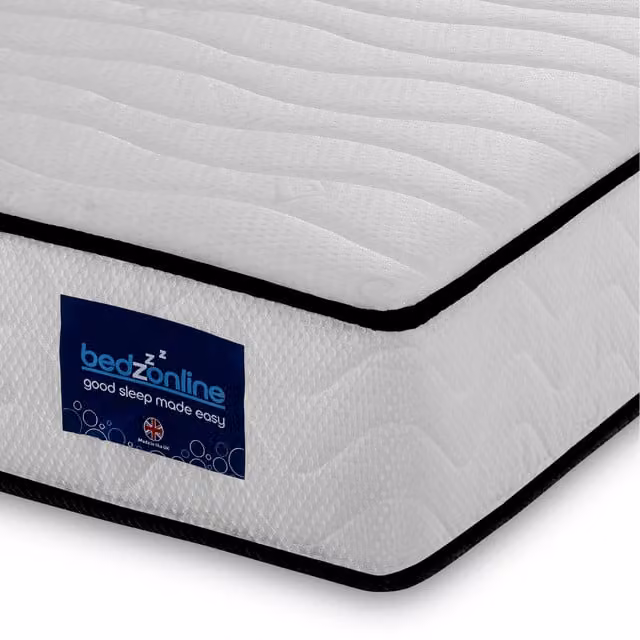 Bedzonline Hydro Hybrid Pocket Spring and Memory Foam Mattress with White Knitted Fabric, W/D/H: 180 x 200 x 20 cm – 1