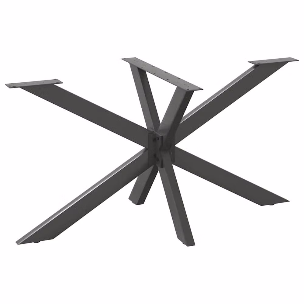 Berkfield Home Spider Shape Dining Table Legs in Anthracite Steel, W: 150 cm, D: 78 cm, H: 72-73 cm – 1