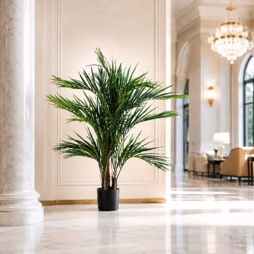 Leaf Design UK Large Artificial Green Palm Tree, 125 cm Height – 2