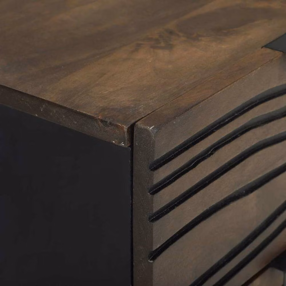 Berkfield Home Stylish Bedside Table with Drawer in Walnut Brown, W/D/H: 40 x 33.5 x 46 cm – 5