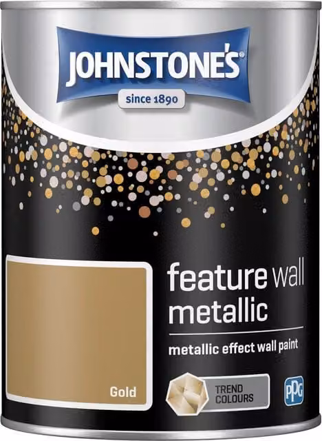 Johnstone's Feature Wall Metallic Paint in Gold